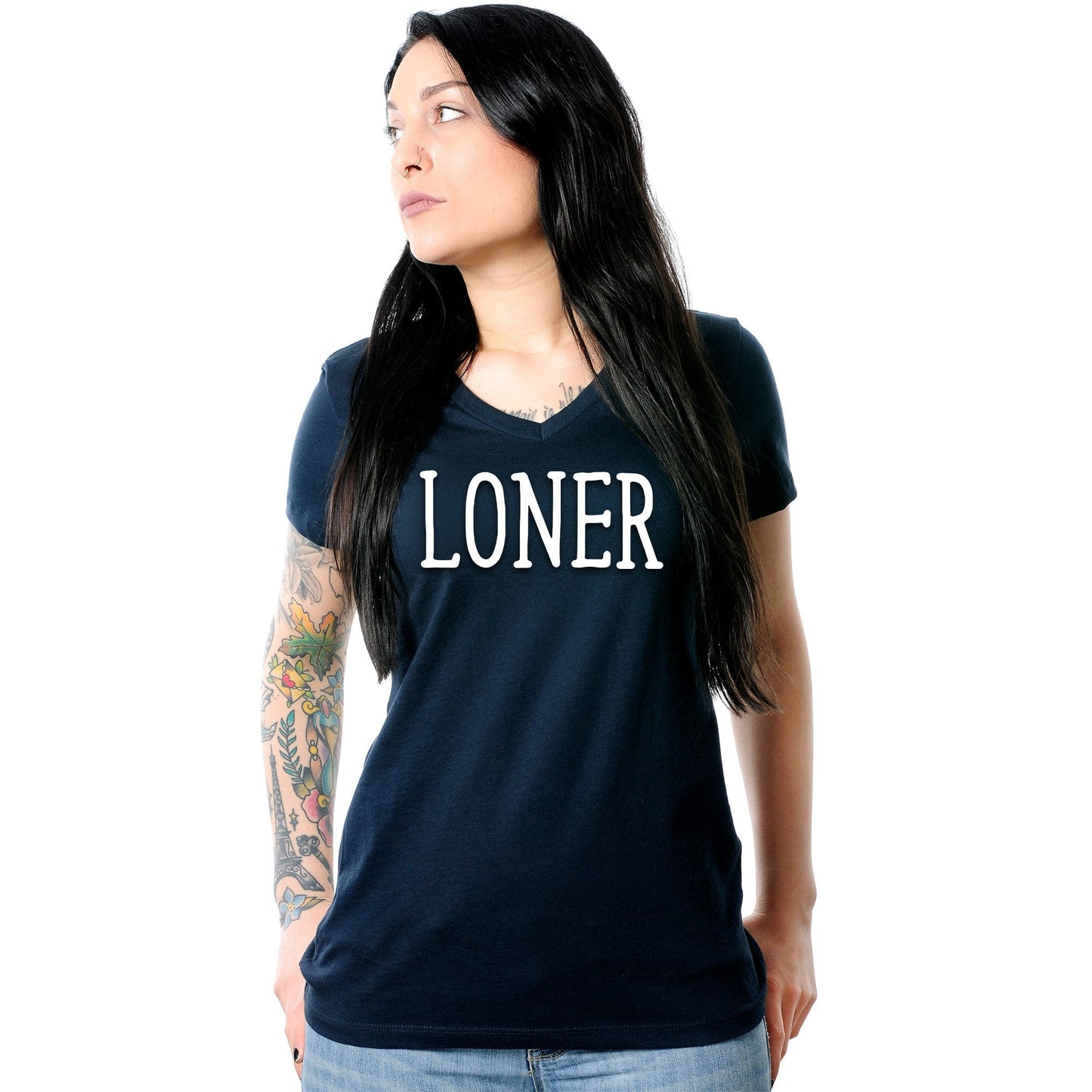 Loner Tapered V-Neck Tee Shirt