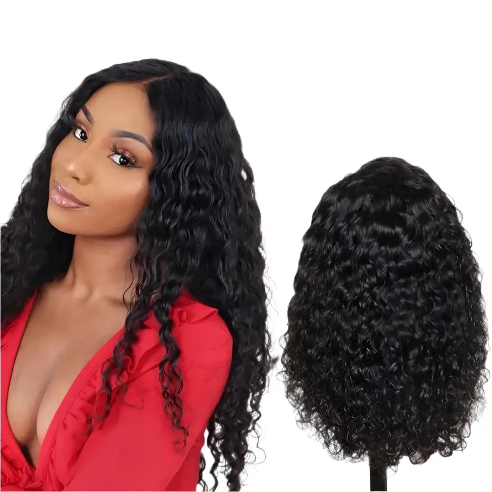 Wear and Go Glueless Short Curly Bob Wig | Deep Wave | 13x5x1 Lace Front | Brazilian Remy Hair