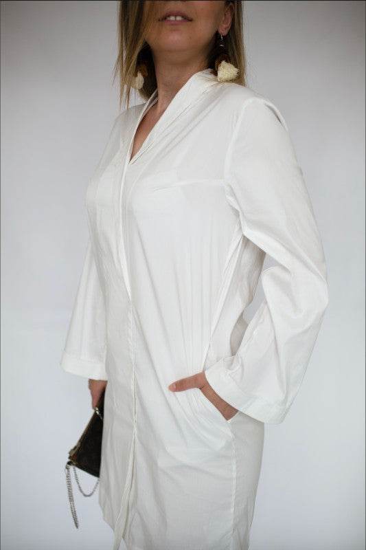 WRAPPED DRESS WIDE OPEN SLEEVES