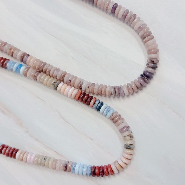 Blush & Earthy Canyon Natural Stone Beaded Necklac