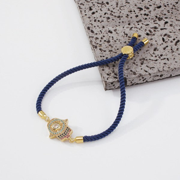 18K Gold Plated Hamsa Cord Bracelets
