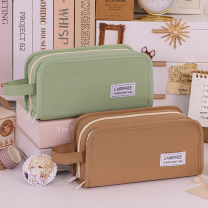 Simple Pencil Case Large Capacity – Dirt-Resistant Transparent Stationery Box for Primary School Students, Ideal Pencil Case