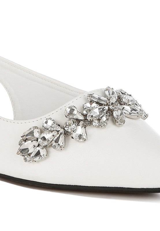 Adhara Diamante Embellished Flat Sandals