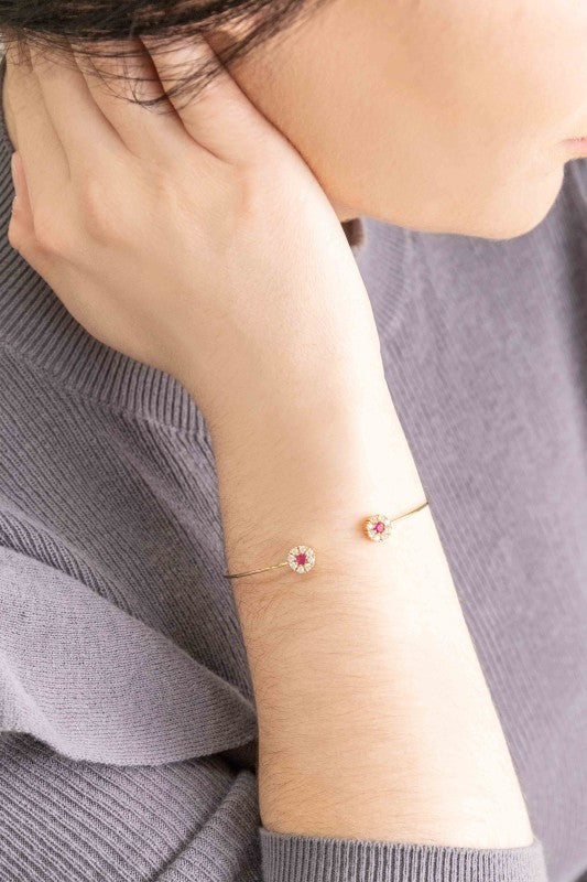 Pink Floral Cuff