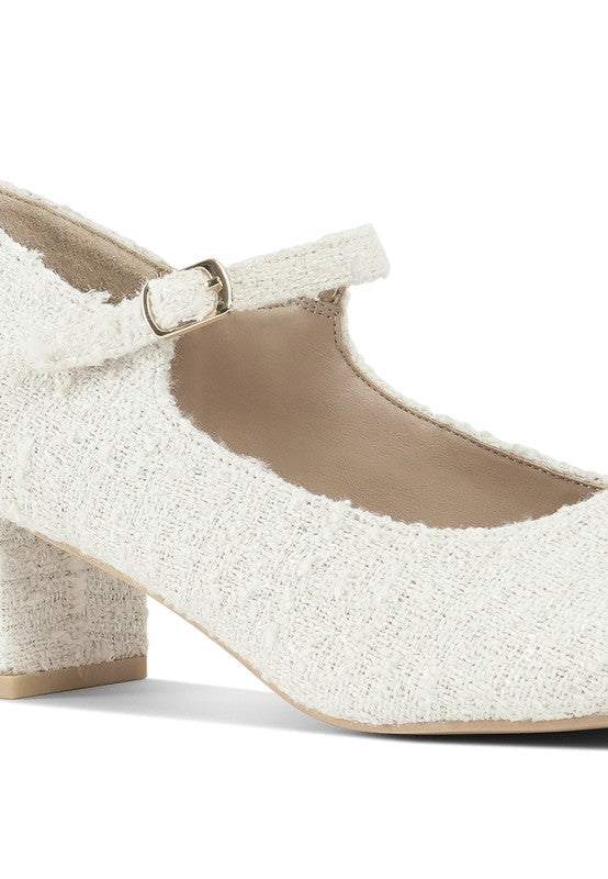 Antara Tweed Mary Jane Sandals