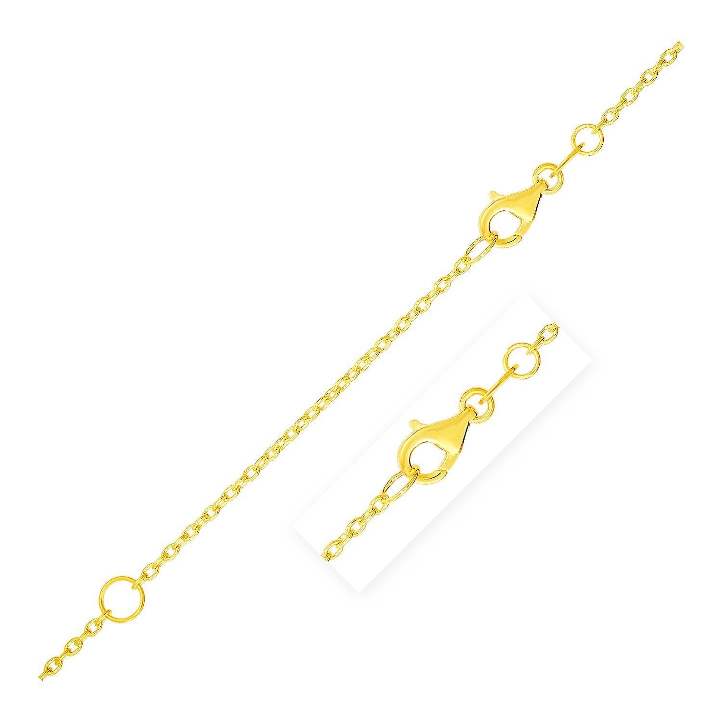 Extendable Cable Chain in 14k Yellow Gold (1.5mm)