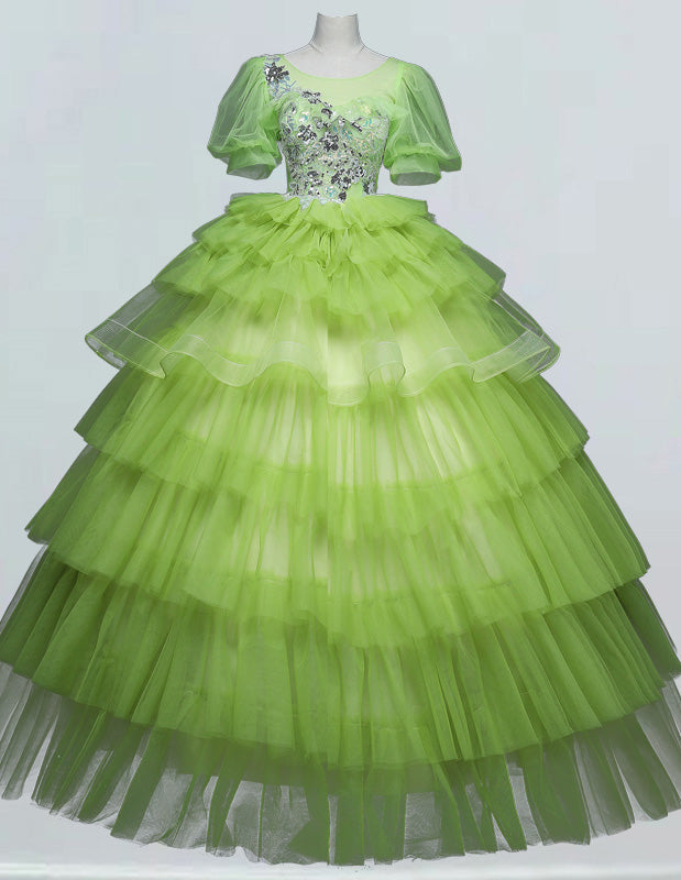 Girls' Elegant Tulle Bateau Ball Gown with Lace Applique | Prom & Evening Dress