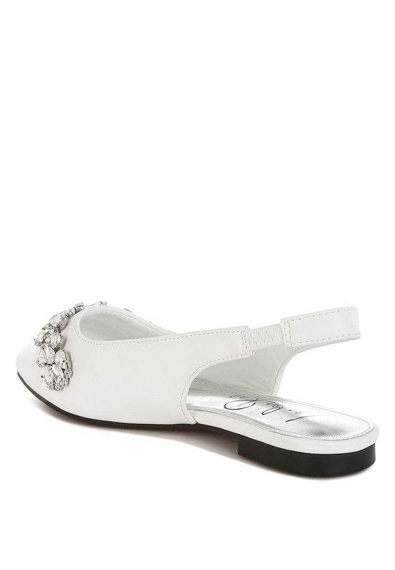 Adhara Diamante Embellished Flat Sandals