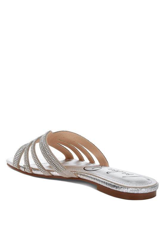 Dindy Rhinestone Cut Out Flats