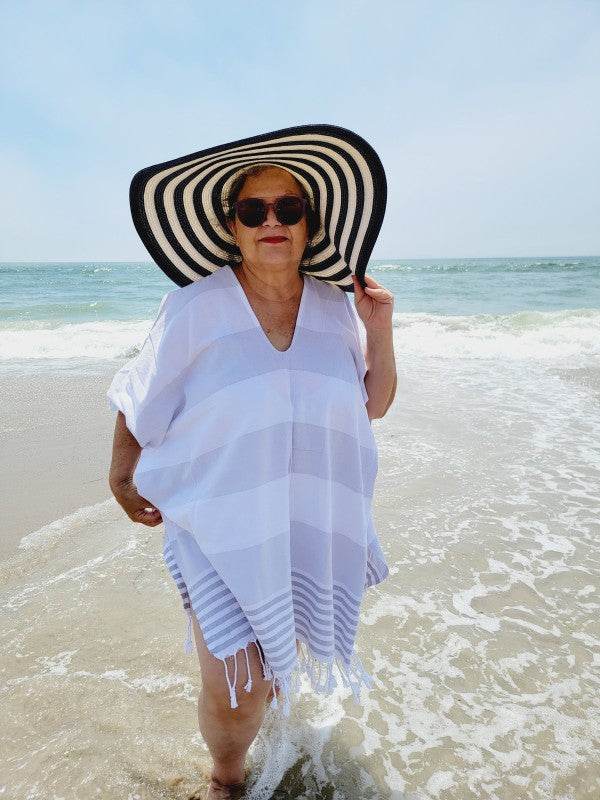 Beach cover up, Beach Dress - Gray
