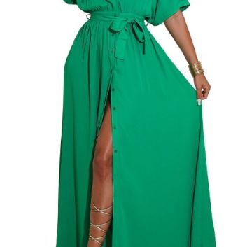 Cardigan Dress With Waist Slimming Tie m