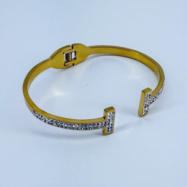 Stainless Steel Spring Open Cuff Bracelet