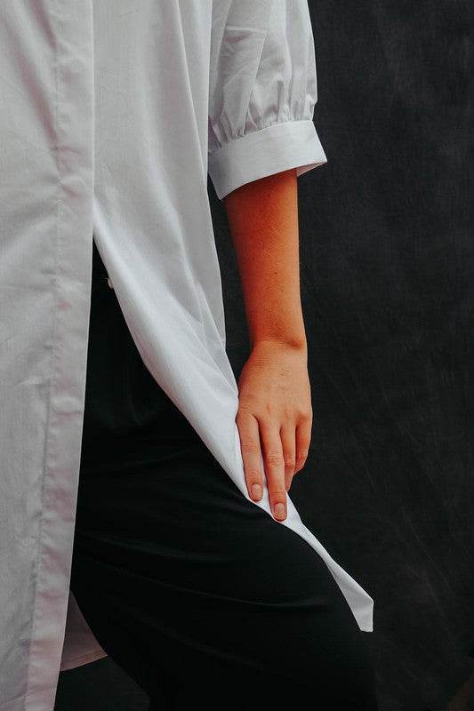 CASUAL SHIRT DRESS WITH POCKETS