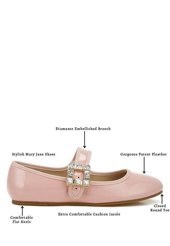 Upstage Brooch Mary Jane Ballerinas