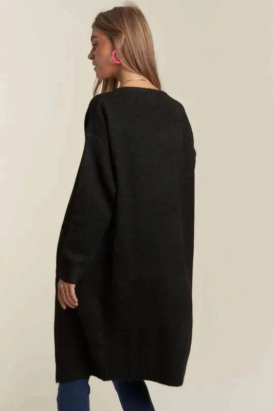 ADORA 2tone Sweater Open Cardigan