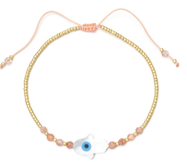 Hamsa Evil Eye Beaded Bracelet