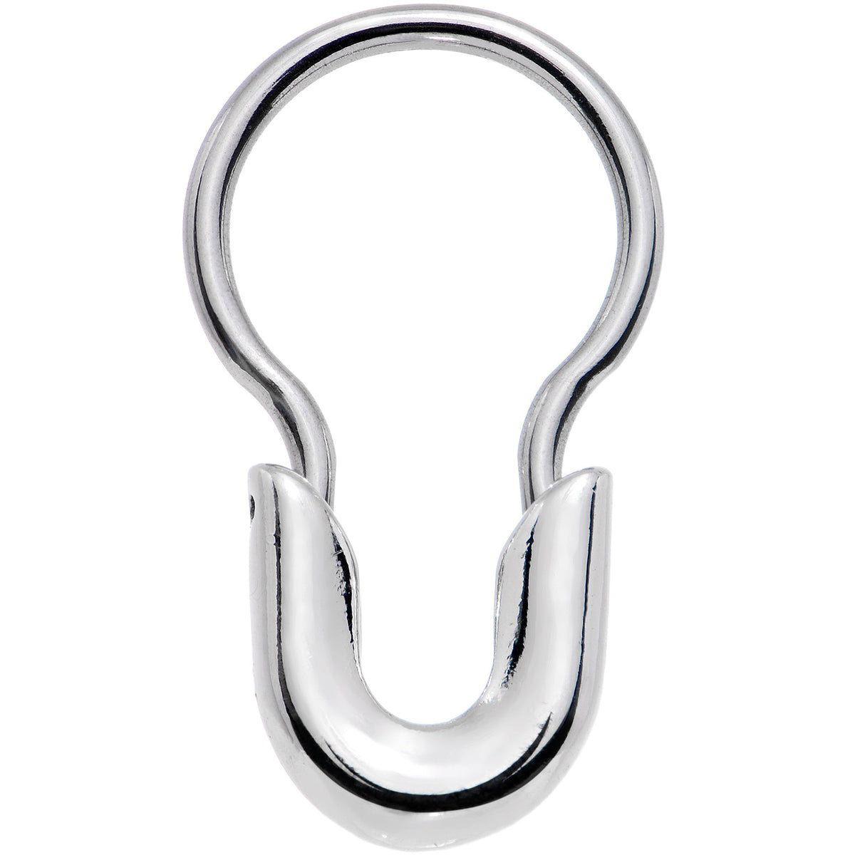16G 5/16 Safety Pin Stainless Steel Septum Ring