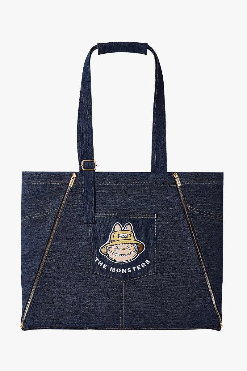Authentic Labubu THE MONSTERS FALL IN WILD SERIES – DENIM APRON BAG