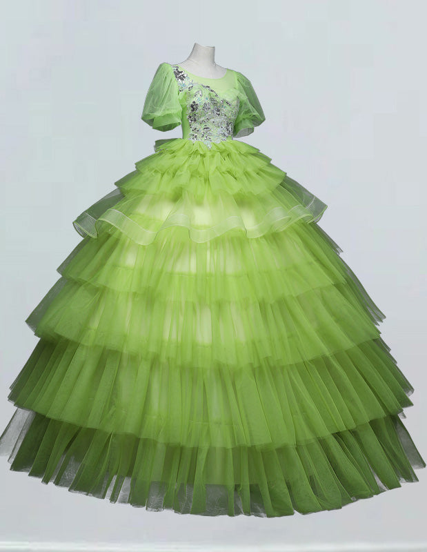 Girls' Elegant Tulle Bateau Ball Gown with Lace Applique | Prom & Evening Dress