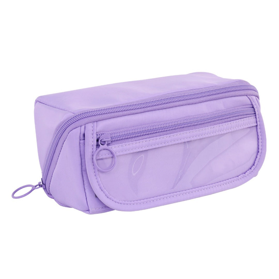 Girls Heart Prism Pencil Case, Large Capacity Elementary School Stationery Box, Girls Stationery Bag, Multifunctional Pencil Case