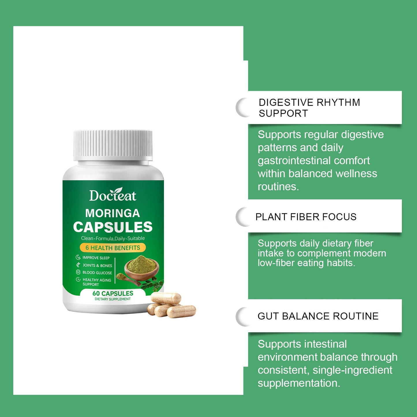 Moringa Gut Health Support Capsules