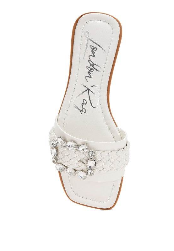 Hazbin Diamante Flat Sandals