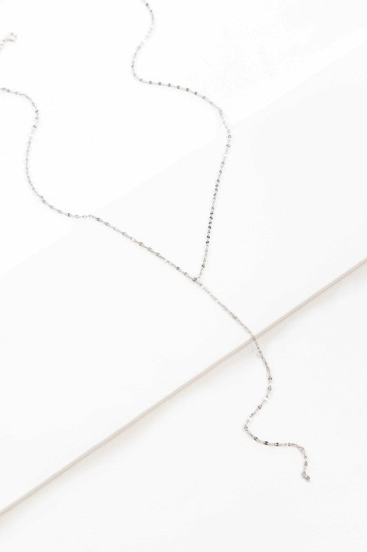 Chain Lariat Necklace | Silver (sterl.)