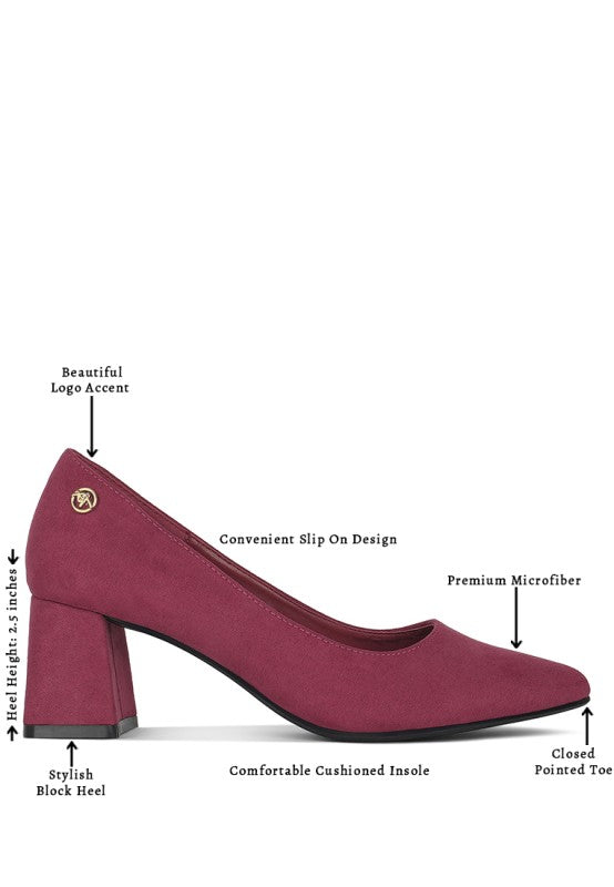 Malai Block Heel Pumps