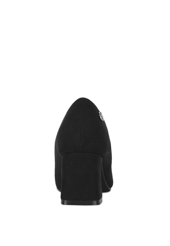 Malai Block Heel Pumps