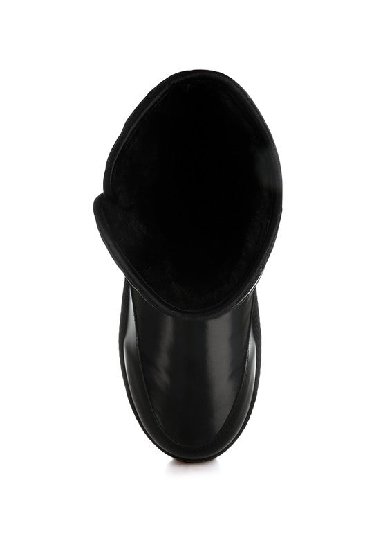 Jammy Buckle Strap Puffy Ankle Boots