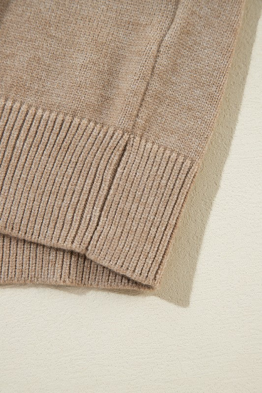 Pearled Drop Shoulder Round Neck Sweater