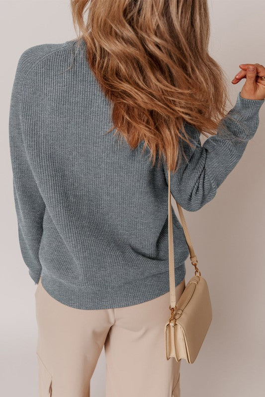 Chunky Knit Button-Front Cardigan Sweater