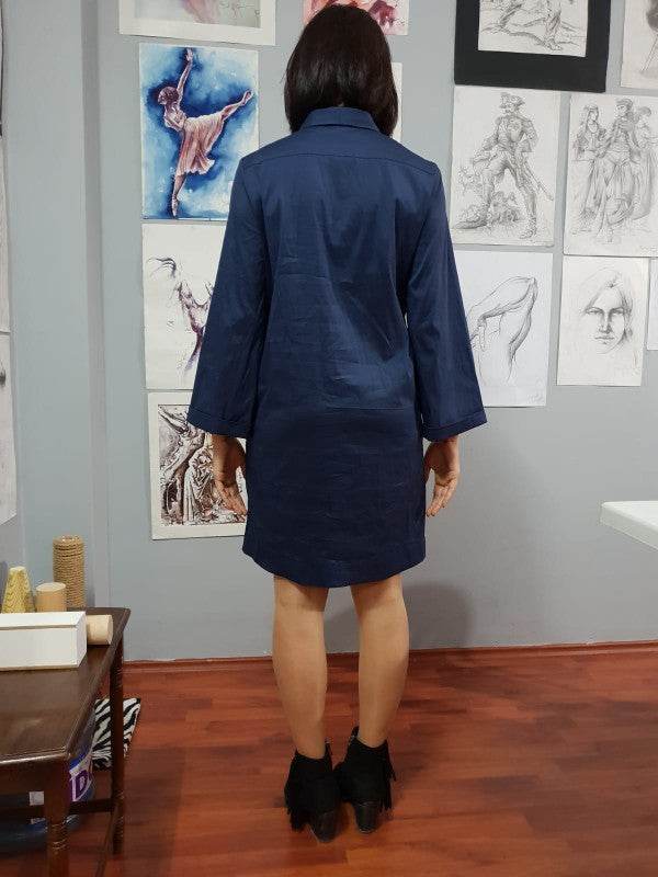 WRAPPED DRESS WIDE OPEN SLEEVES