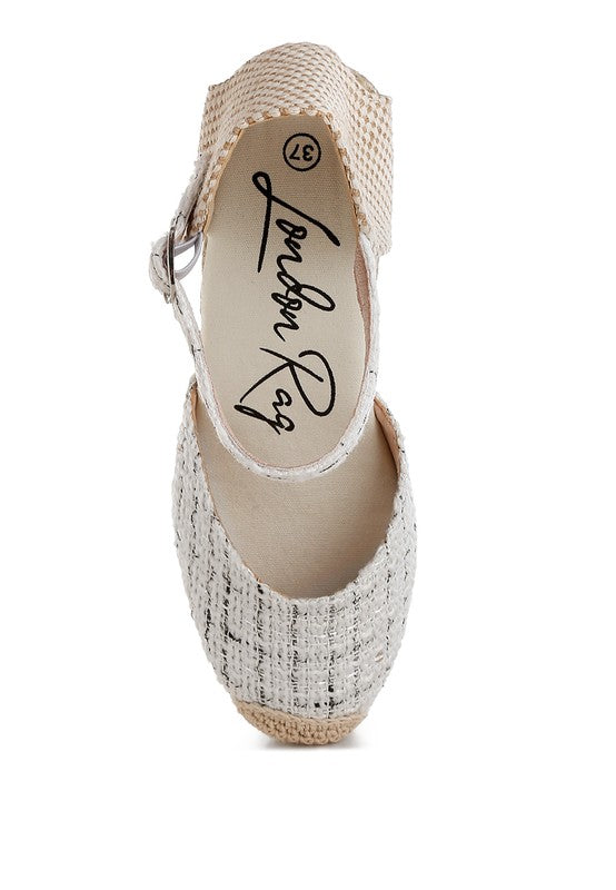 Regatta Tweed Round Toe Woven Wedges