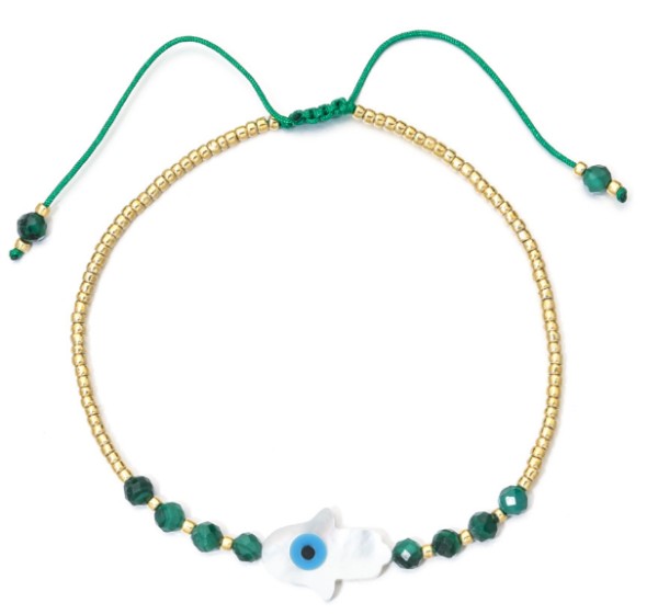 Hamsa Evil Eye Beaded Bracelet