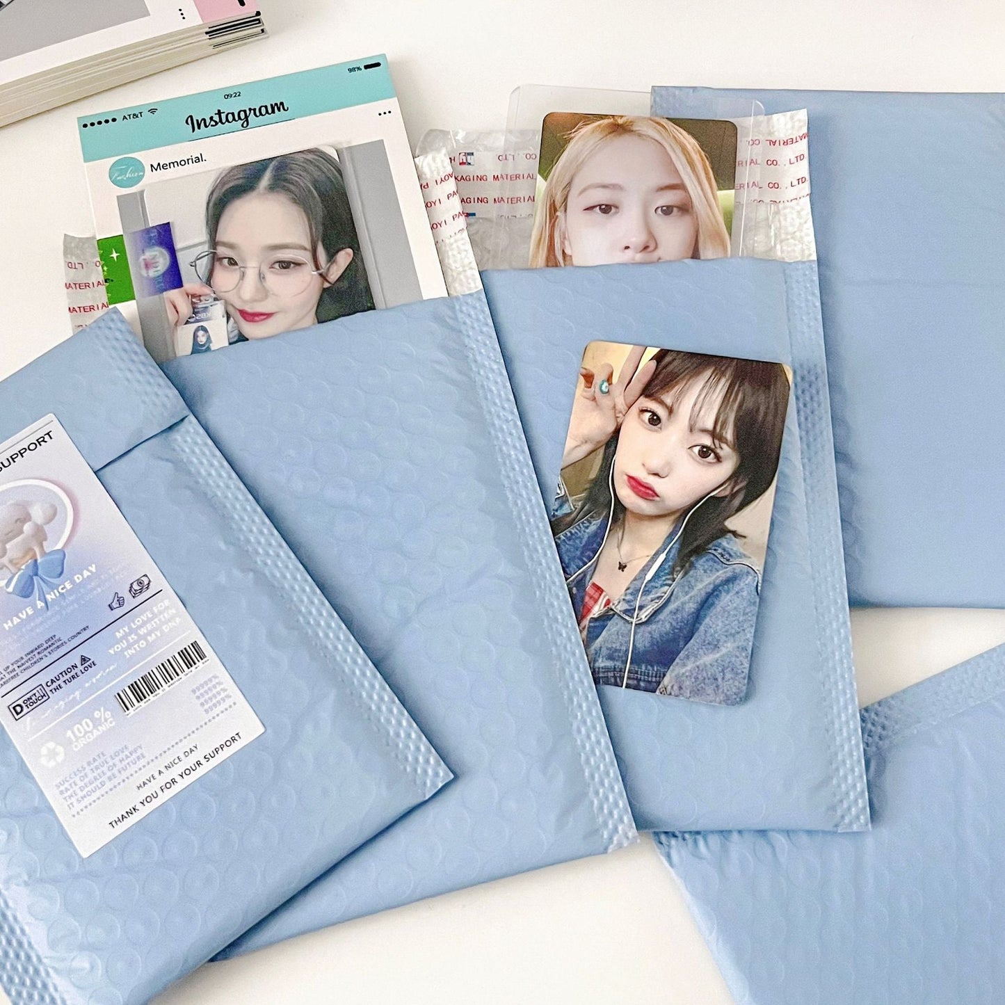 Macaron packaging bag-blue-1 pack