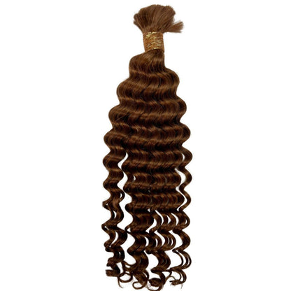 Auburn Deep Wave Bulk Human Hair Extensions