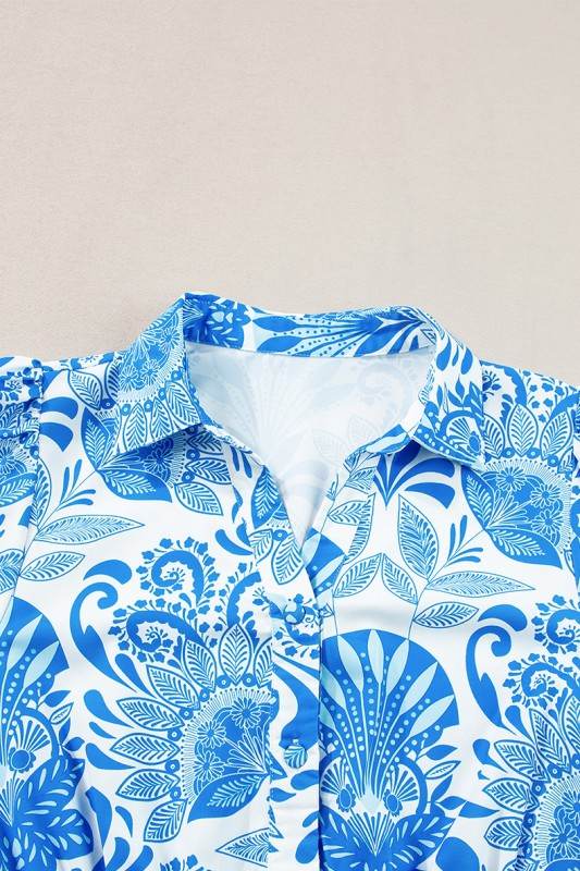 Floral Print Drawstring Waist Ruffled Mini Dress