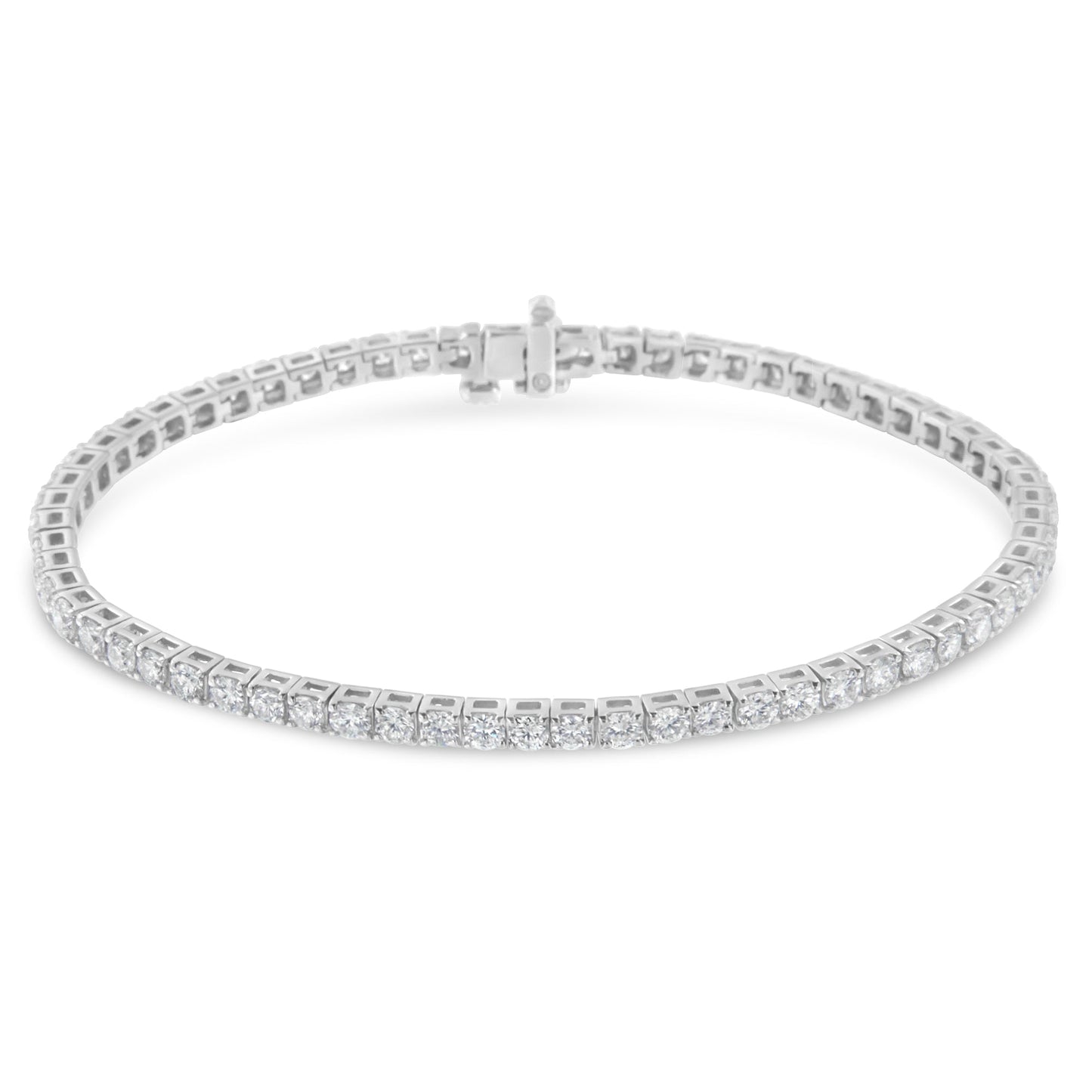 IGI Certified 4.0 Cttw Diamond 14K White Gold Classic 7â€ Tennis Bracelet (H-I Color, I1-I2 Clarity)