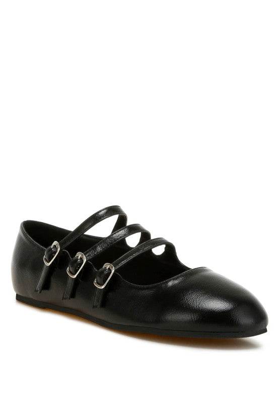 Macarina Triple Strap Mary Jane Ballerinas