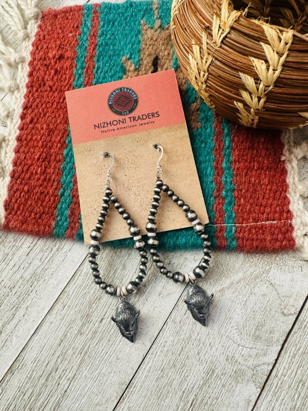 Navajo Queen Pink Conch & Sterling Silver Pearl Bu