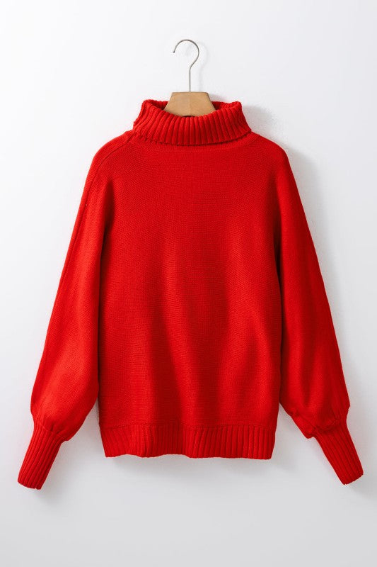 Christmas Holly Jolly Tinsel Turtleneck Sweater