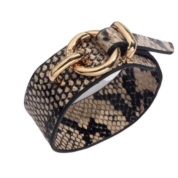Round Lock Bracelet -Cream