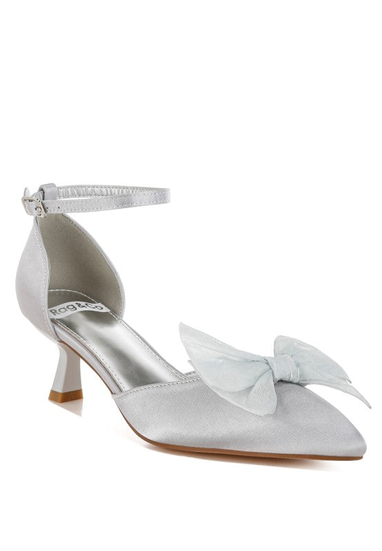Cadell Bow Detail Satin Sandals