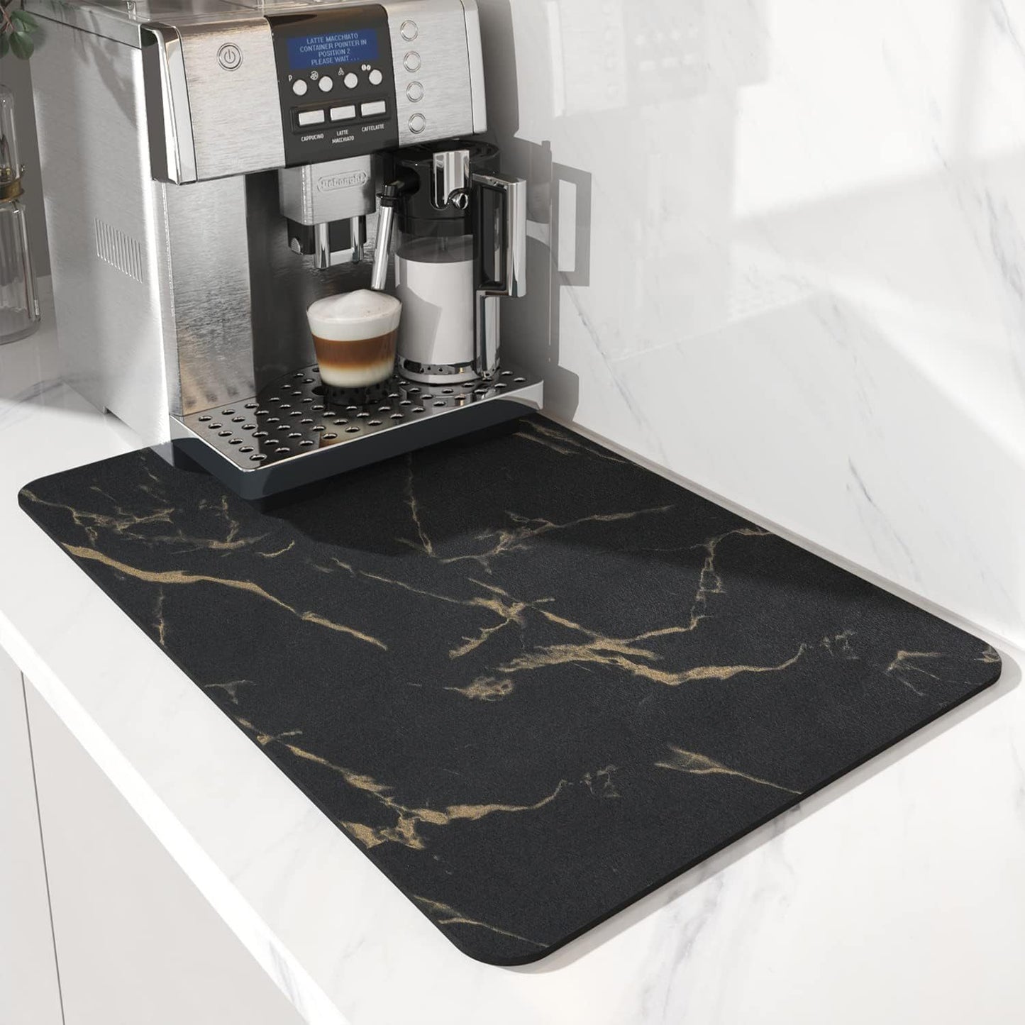 Simple Solid Color New Style Diatomaceous Earth Coffee Machine Mat
