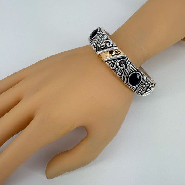 Designer inspired Filigree Stretchable with Glass
