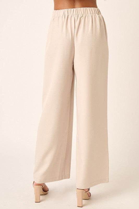 Mittoshop Inverted Pleat Detail Wide Leg Pants