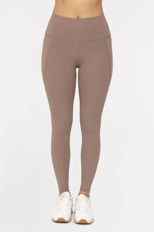 MONO B Soft Ribbed High Waisted Leggings