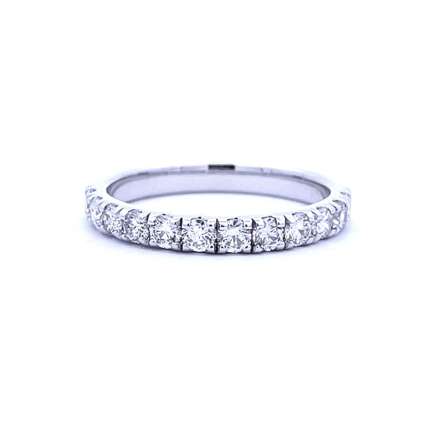 .75ct Diamond Wedding Band Ring 14KT White Gold