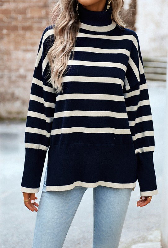 Women Mock Neck Sweater